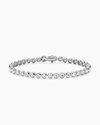 Tennis Bracelet in 18K White Gold with Diamonds, 4.7mm