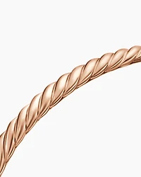 Sculpted Cable Bangle Bracelet 18K Rose Gold