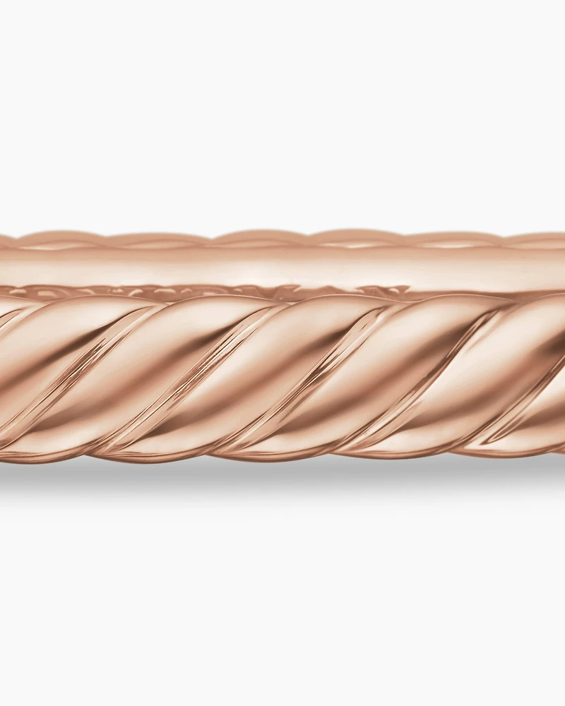 Sculpted Cable Bangle Bracelet 18K Rose Gold