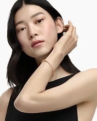 Sculpted Cable Bangle Bracelet 18K Rose Gold