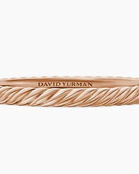 Sculpted Cable Bangle Bracelet 18K Rose Gold