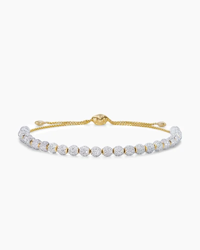 Petite Pavé Spiritual Beads Bracelet in 18K Yellow Gold with Diamonds, 5mm