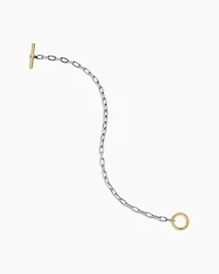DY Madison® Toggle Chain Bracelet Sterling Silver with 18K Yellow Gold, 3mm