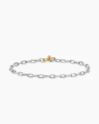 DY Madison® Toggle Chain Bracelet Sterling Silver with 18K Yellow Gold, 3mm