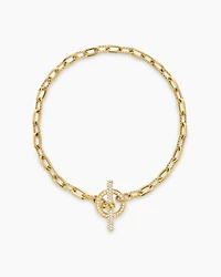DY Madison® Pavé Toggle Chain Bracelet 18K Yellow Gold with Diamonds, 3mm