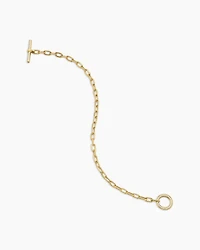 DY Madison® Pavé Toggle Chain Bracelet 18K Yellow Gold with Diamonds, 3mm