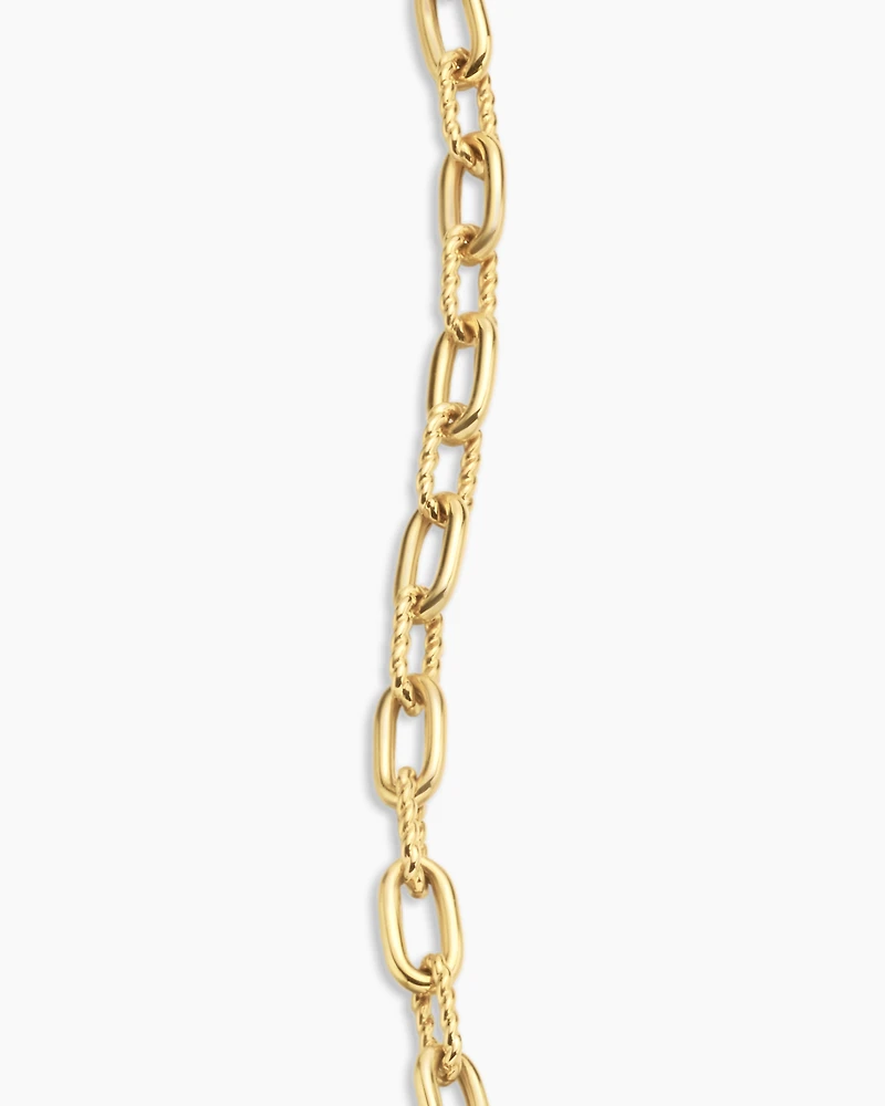 DY Madison® Pavé Toggle Chain Bracelet 18K Yellow Gold with Diamonds, 3mm
