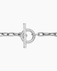 DY Madison® Pavé Toggle Chain Bracelet Sterling Silver with Diamonds, 3mm