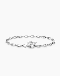 DY Madison® Pavé Toggle Chain Bracelet Sterling Silver with Diamonds, 3mm