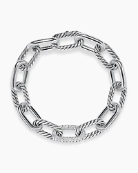 DY Madison® Chain Bracelet Sterling Silver with Diamonds, 11mm