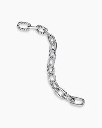 DY Madison® Chain Bracelet Sterling Silver with Diamonds, 11mm