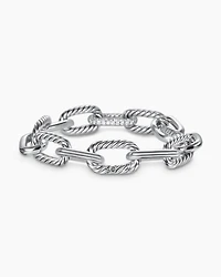 DY Madison® Chain Bracelet Sterling Silver with Diamonds, 11mm