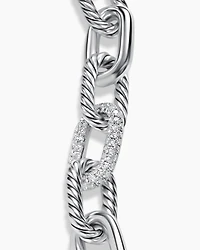 DY Madison® Chain Bracelet Sterling Silver with Diamonds, 11mm