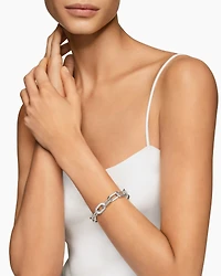 DY Madison® Chain Bracelet Sterling Silver with Diamonds, 11mm