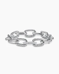 DY Madison® Chain Bracelet Sterling Silver with Diamonds, 11mm