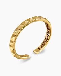 Pyramid Cuff Bracelet 18K Yellow Gold, 8mm