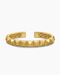 Pyramid Cuff Bracelet 18K Yellow Gold, 8mm