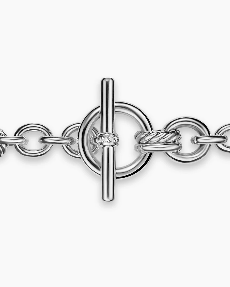DY Mercer® Toggle Chain Bracelet Sterling Silver with Diamonds, 8mm