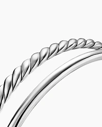DY Mercer® Two Row Cuff Bracelet Sterling Silver, 8mm