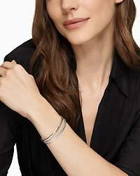 DY Mercer® Two Row Cuff Bracelet Sterling Silver, 8mm