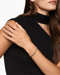 Cable Flex® X Station Bracelet Sterling Silver with 14K Yellow Gold, 4mm