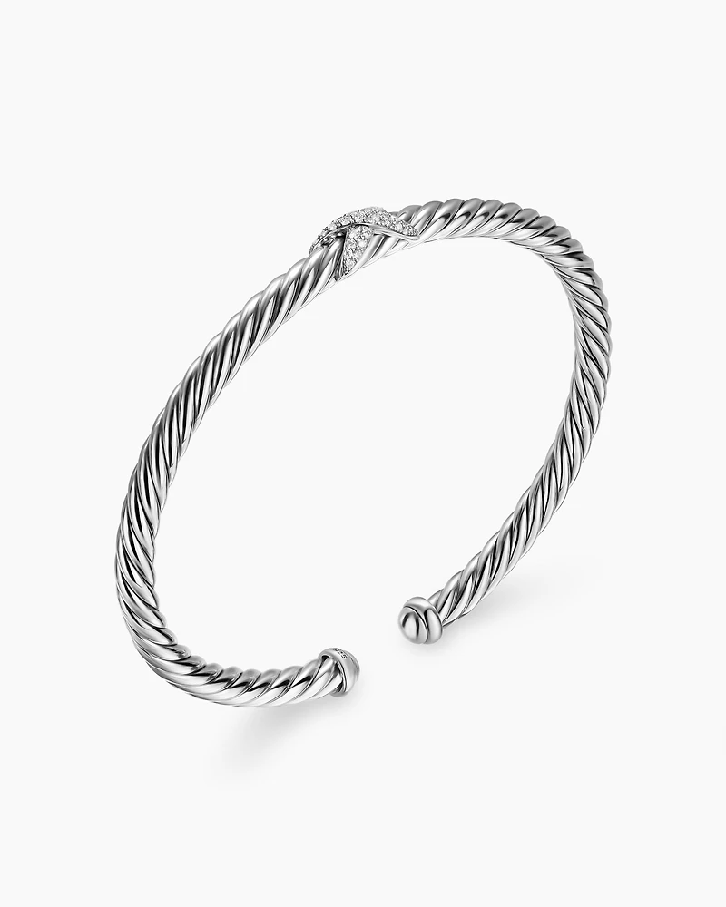 Cable Flex® X Station Bracelet Sterling Silver with Diamonds, 4mm