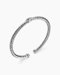 Cable Flex® X Station Bracelet Sterling Silver with Diamonds, 4mm