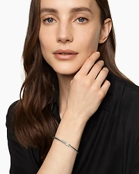 Cable Flex® X Station Bracelet Sterling Silver with Diamonds, 4mm