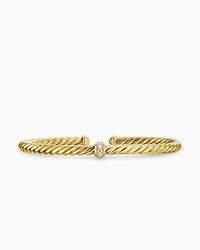 Cablespira® Flex Station Bracelet 18K Yellow Gold with Diamonds, 4mm