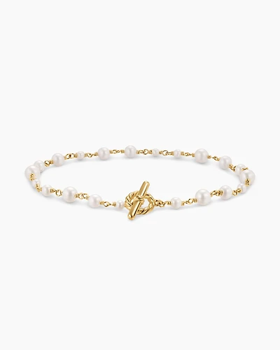 Pearl Classics Toggle Chain Bracelet 18K Yellow Gold, 4.5mm