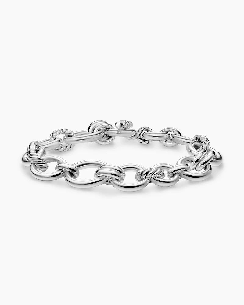 DY Mercer® Chain Bracelet Sterling Silver with Diamonds, 8mm