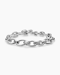 DY Mercer® Chain Bracelet Sterling Silver with Diamonds, 8mm