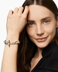 DY Mercer® Chain Bracelet Sterling Silver with Diamonds, 8mm