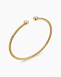 Petite Modern Renaissance® Cablespira® Bracelet 18K Yellow Gold with Diamonds, 2.6mm
