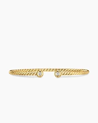 Petite Modern Renaissance® Cablespira® Bracelet 18K Yellow Gold with Diamonds, 2.6mm