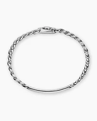 Curb Chain ID Bracelet Sterling Silver