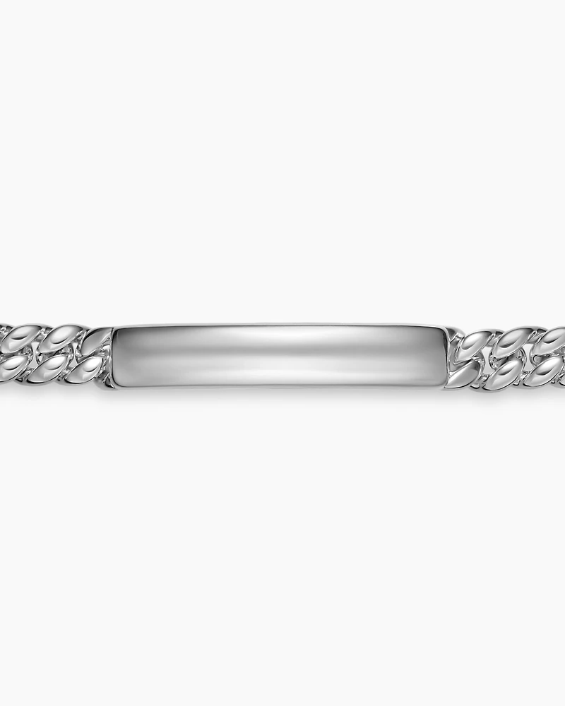 Curb Chain ID Bracelet Sterling Silver