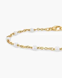 Pearl Classics Station Bracelet 18K Yellow Gold, 3.5mm