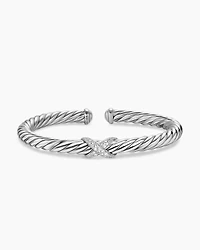 Cable Flex® X Bracelet Sterling Silver with Diamonds, 6mm