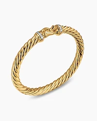 Cablespira® Buckle Bracelet 18K Yellow Gold with Diamonds, 6mm