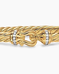 Cablespira® Buckle Bracelet 18K Yellow Gold with Diamonds, 6mm