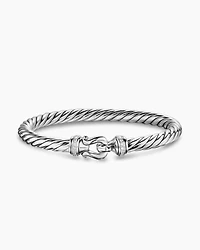 Cable Flex® Buckle Bracelet Sterling Silver with Diamonds, 6mm