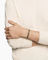 Forged Carbon Cuff Bracelet with 18K Yellow Gold, 8.5mm