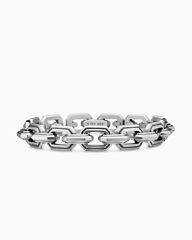 Deco Link Bracelet Sterling Silver, 11mm