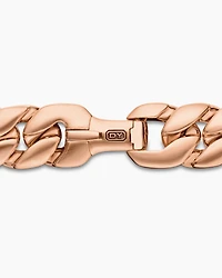 Curb Chain Bracelet in 18K Rose Gold, 14.5mm