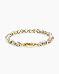 Spiritual Beads Bracelet in 18K Yellow Gold and Pavé Diamonds, 6mm