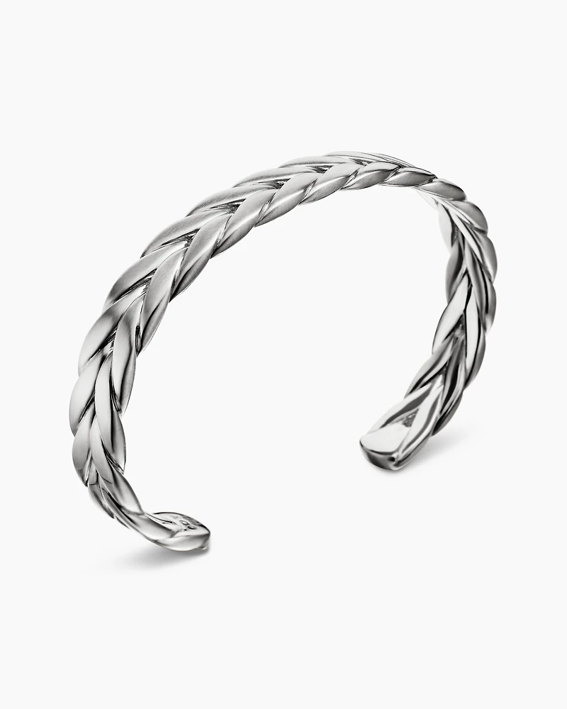 Chevron Cuff Bracelet Sterling Silver, 9mm