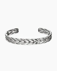 Chevron Cuff Bracelet Sterling Silver, 9mm