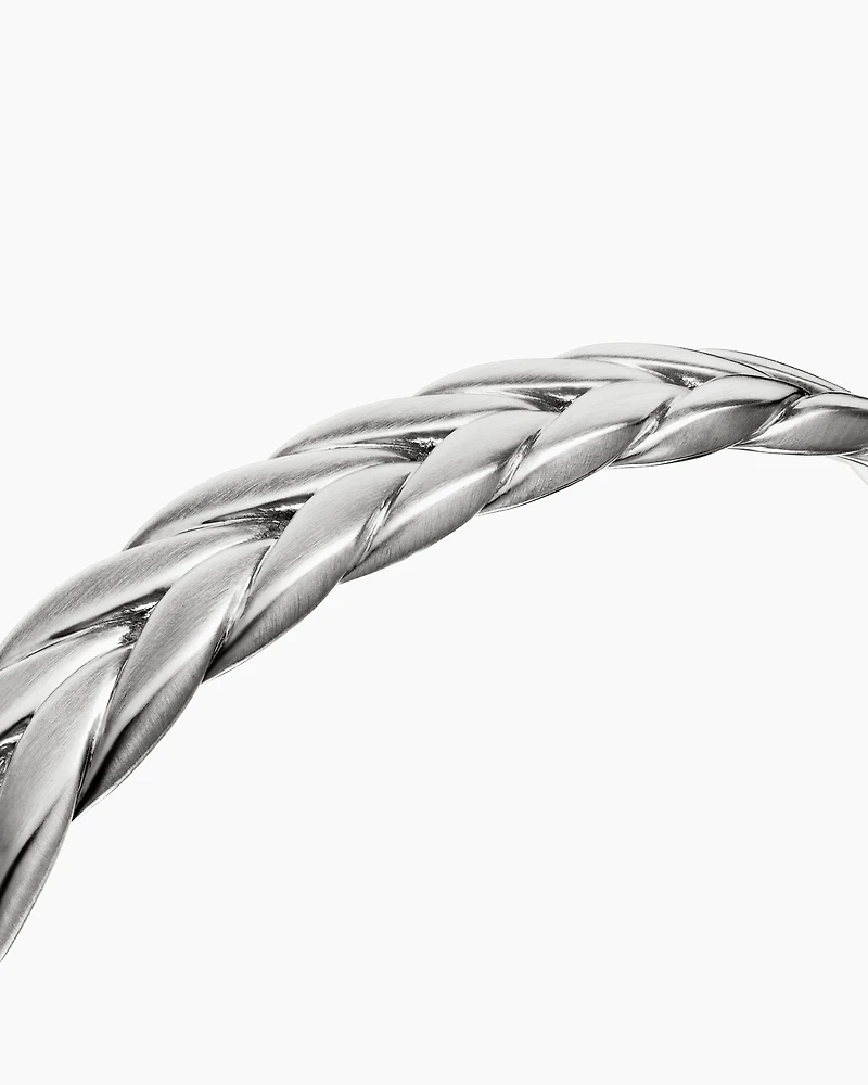 Chevron Cuff Bracelet Sterling Silver, 9mm