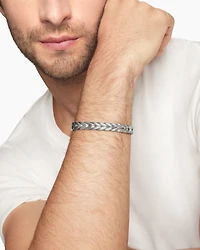 Chevron Cuff Bracelet Sterling Silver, 9mm